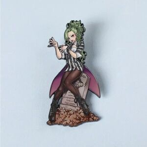 Kotobukiya Beetlejuice Bishoujo Pin Horror Movie Novelty Halloween Pin Spooky